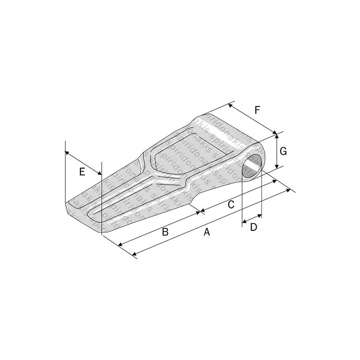 Hinge embossed 110x45 Φ13,5 standard
