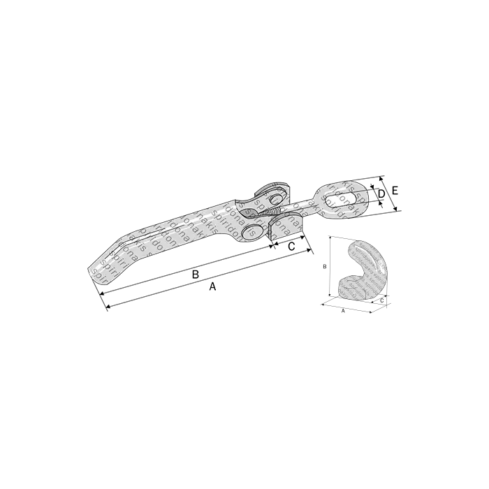 Simple platform clamp with hook clamp Italy