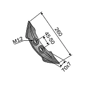 Νύχι Riper Διπλή Καρδιά 70x260/45-50/M12 BPT Νύχι Riper Διπλή Καρδιά 70x260/45-50/M12 BPT