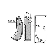 Rotary Cultivator Blade Diana 50x5 Rotary Cultivator Blade Diana 50x5