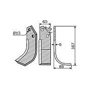 Rotary Cultivator Blade 60x6 Agritech Rotary Cultivator Blade 60x6 Agritech