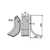 Μαχαίρι Φρέζας Goldoni 230 70x6 Μαχαίρι Φρέζας Goldoni 230 70x6