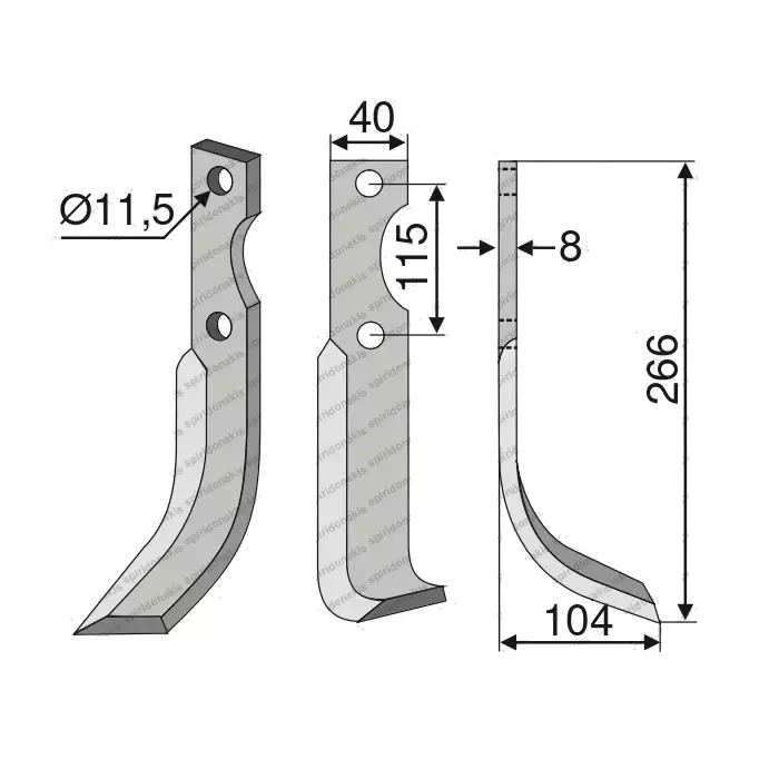 Rotary Cultivator Blade Master 35x5 Rotary Cultivator Blade Master 35x5