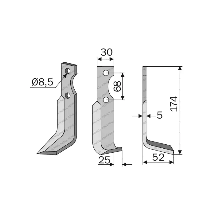 Μαχαίρι Φρέζας Barbieri 30x5 Μαχαίρι Φρέζας Barbieri 30x5