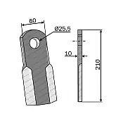 Mulcher Blade Straight 60x10 Breviglieri Mulcher Blade Straight 60x10 Breviglieri